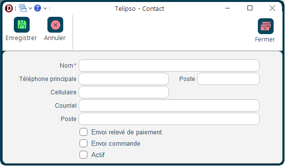 Contact fournisseur