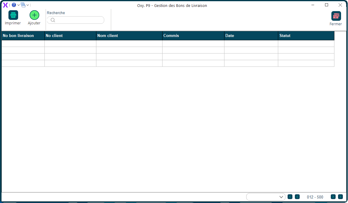 Gestion bons livraison
