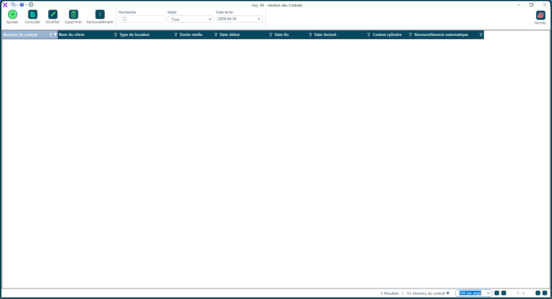 Gestion contrats