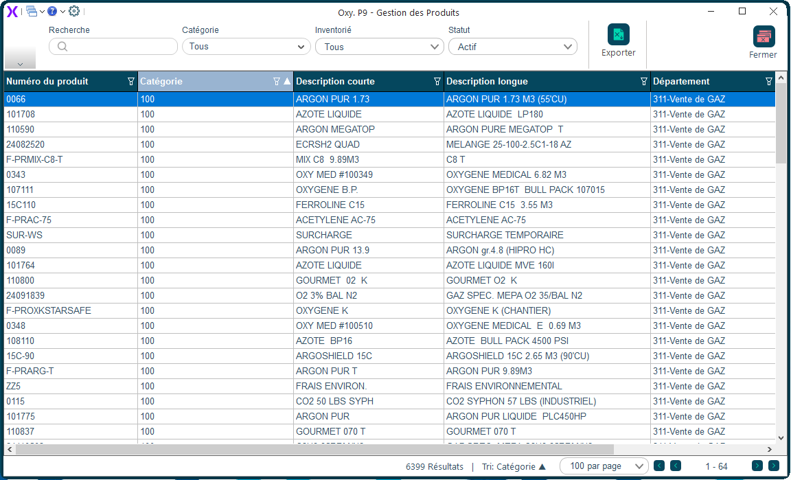 Gestion des produits