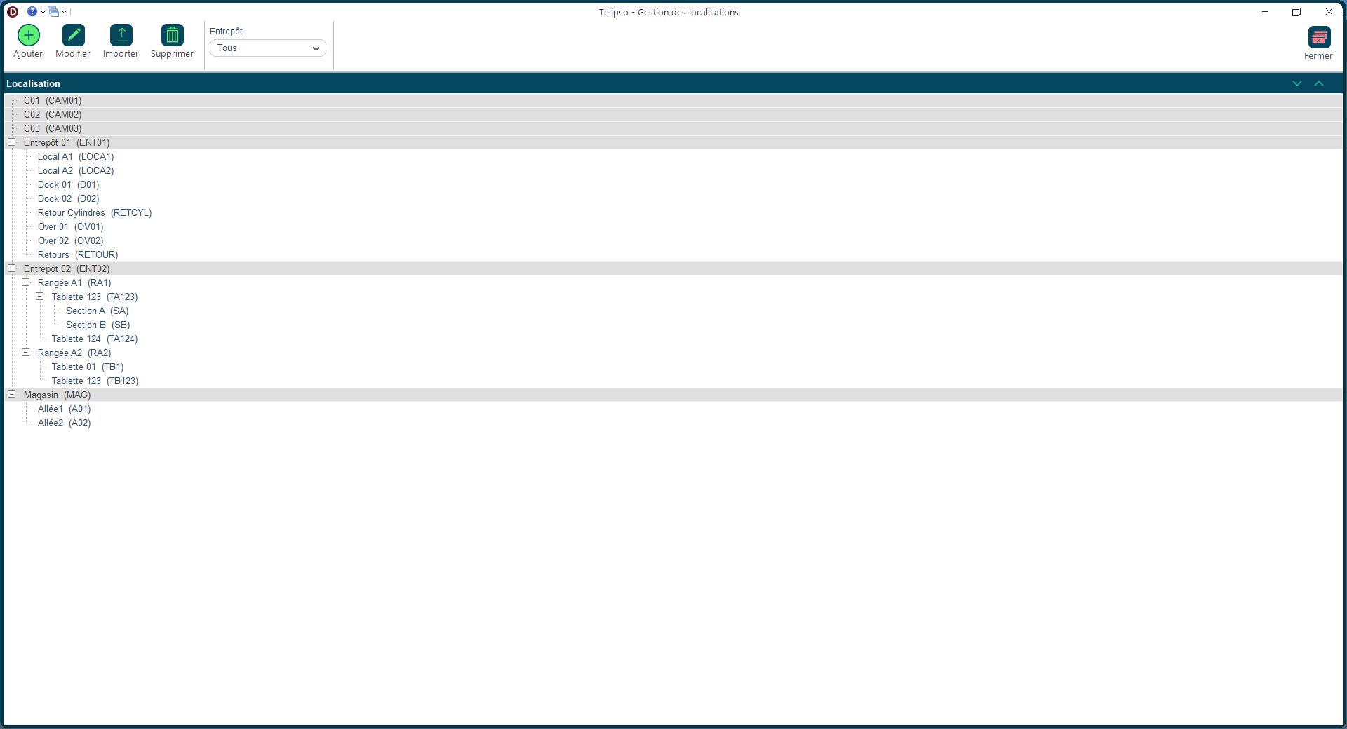 Gestion localisations