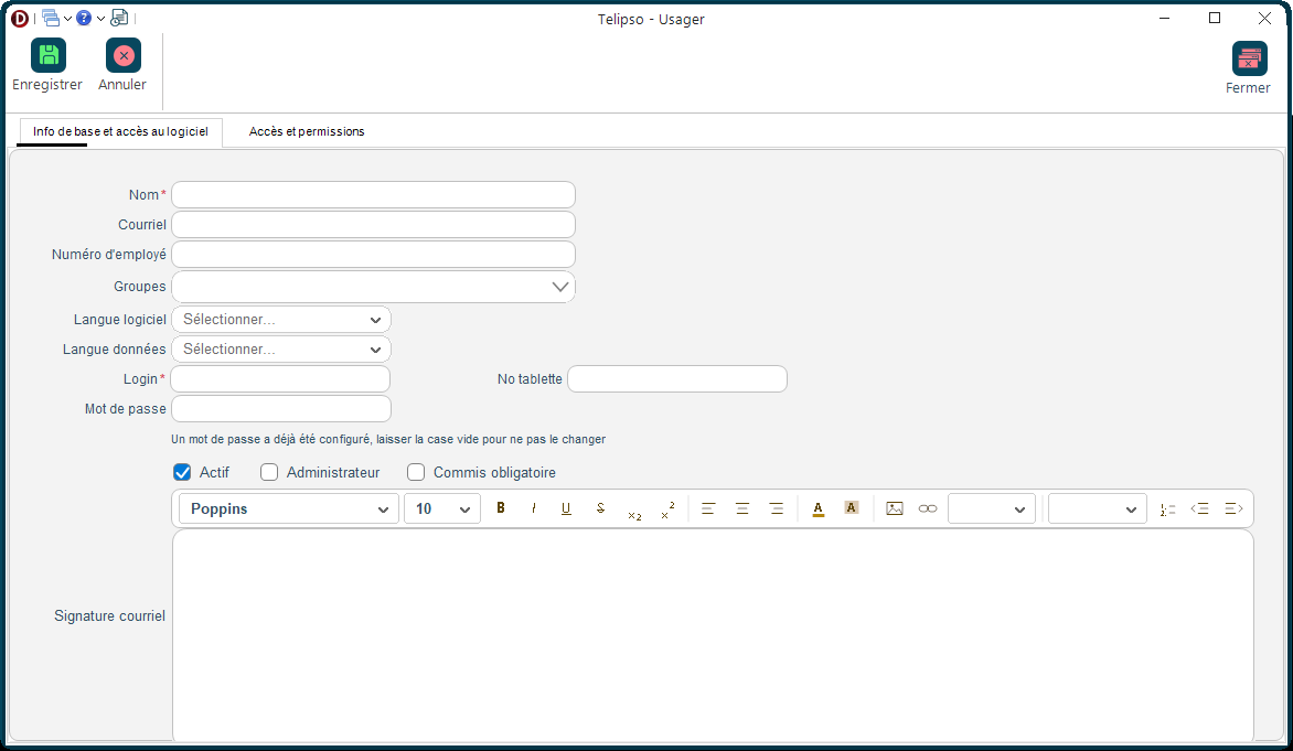 Modifier usager