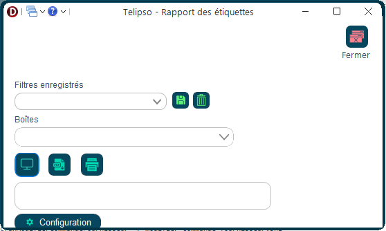 Rapport étiquettes