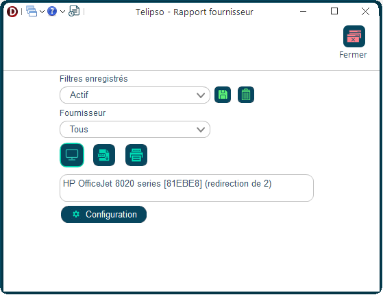 Rapport fournisseur