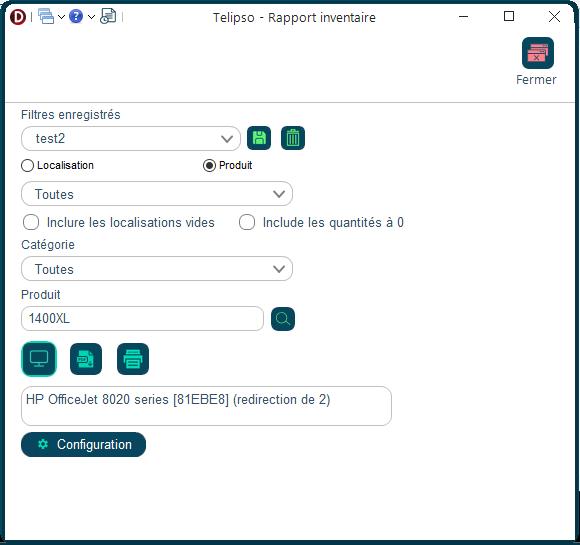 Rapport inventaire