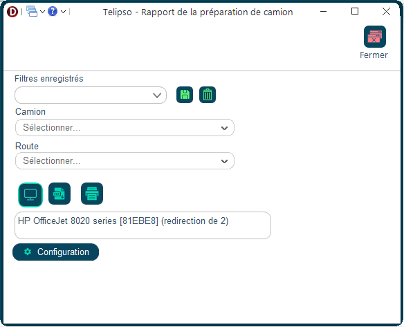 Rapport préparation camion