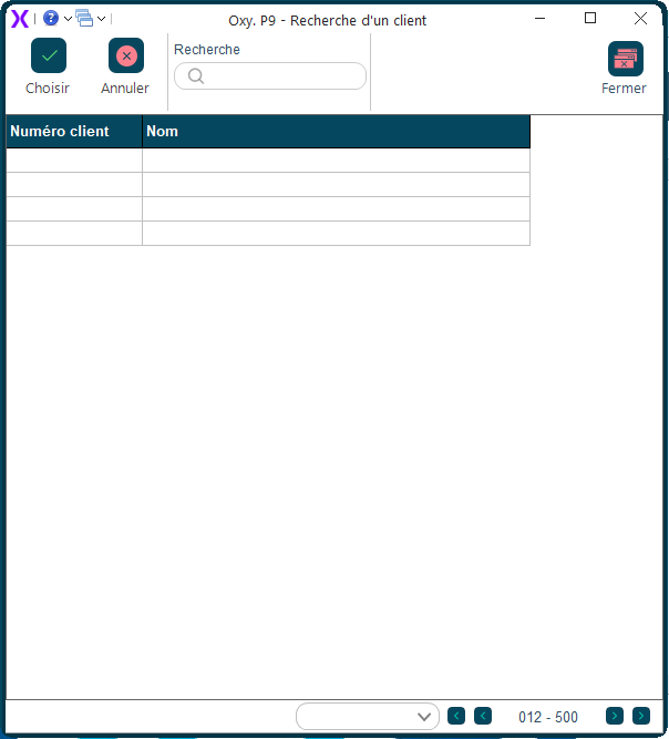 Recherche client