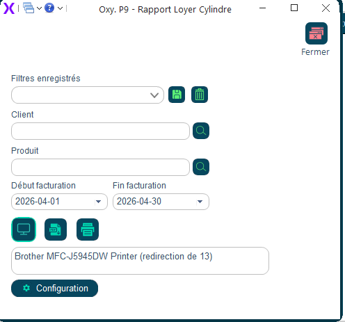 Rapport loyer de cylindres